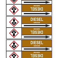 Značení potrubí, diesel